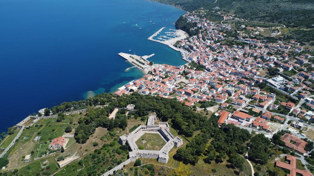Aerial view of Pylos, Niokastro and Navarino Bay