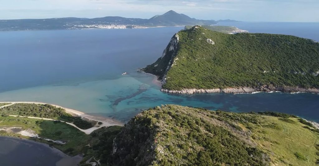 Panoramic view of Navarino Bay and Sfaktiria Island.