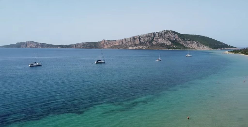 Sphacteria island across Navarino Bay from Gialova